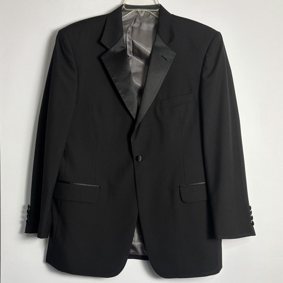 Stafford Formal Wear Other - Stafford Formal Wear Mens Black Tuxedo Jacket and Pants Suit Set 44R 36x30